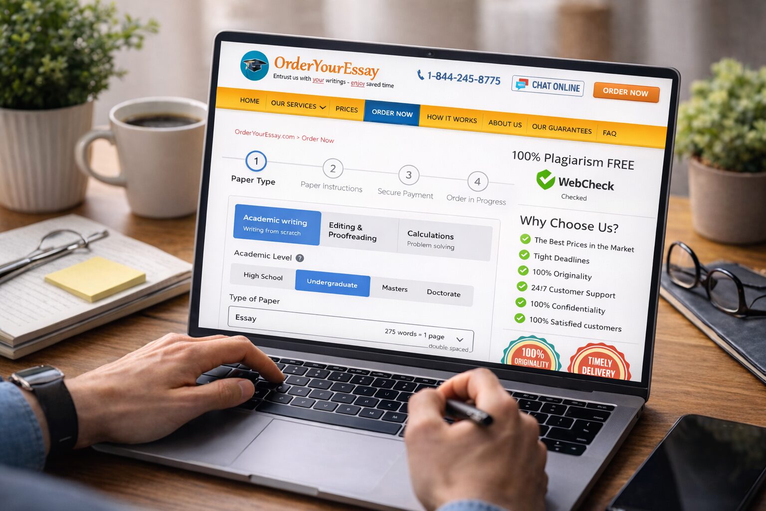 Order essay online with confidence from trusted service